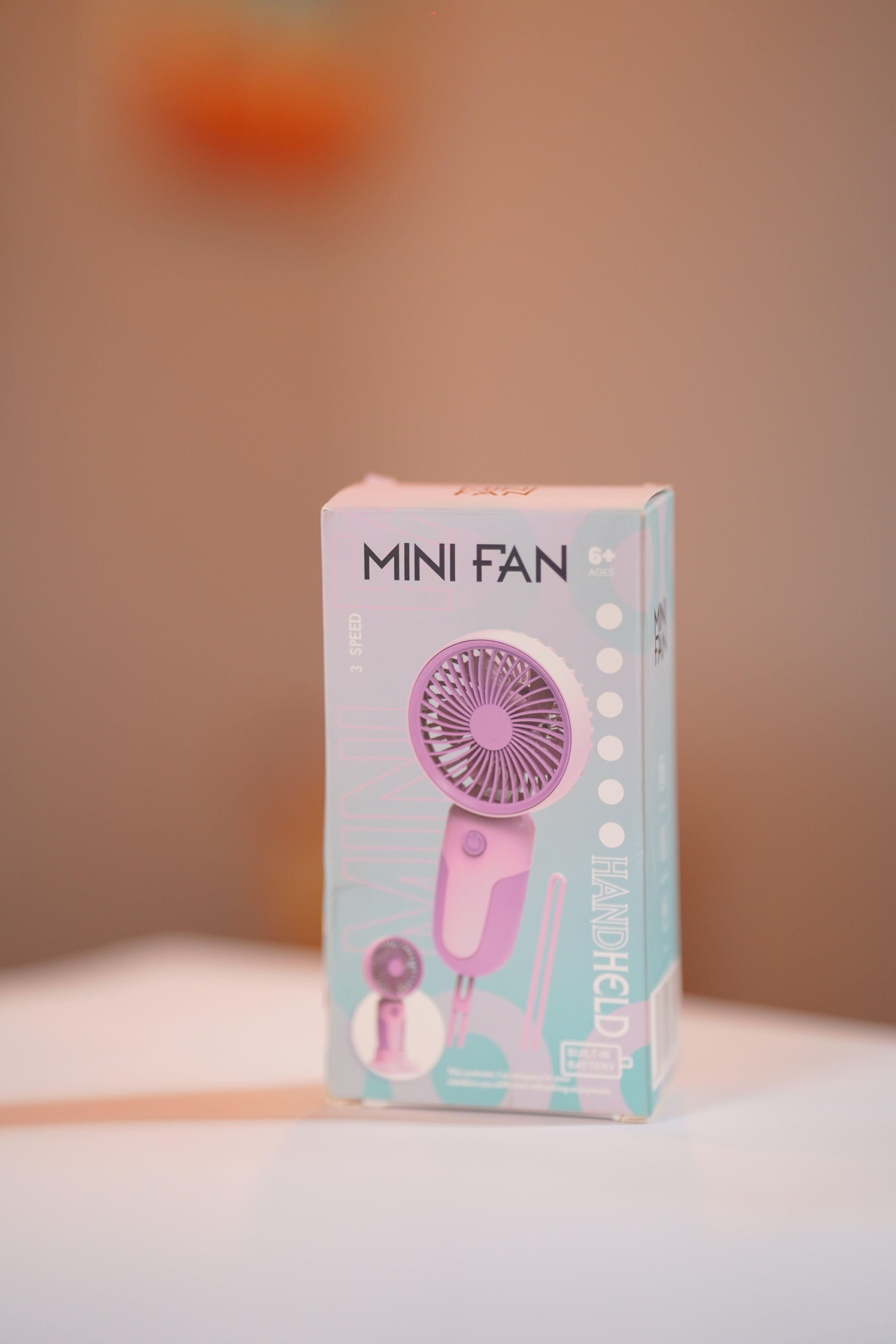 Portable Mini Handheld Fan with Stand – USB Rechargeable Personal Cooling Fan (Pink)