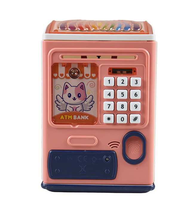 💖 Kids Electronic ATM Money Saving Bank with Password & Fingerprint Unlock